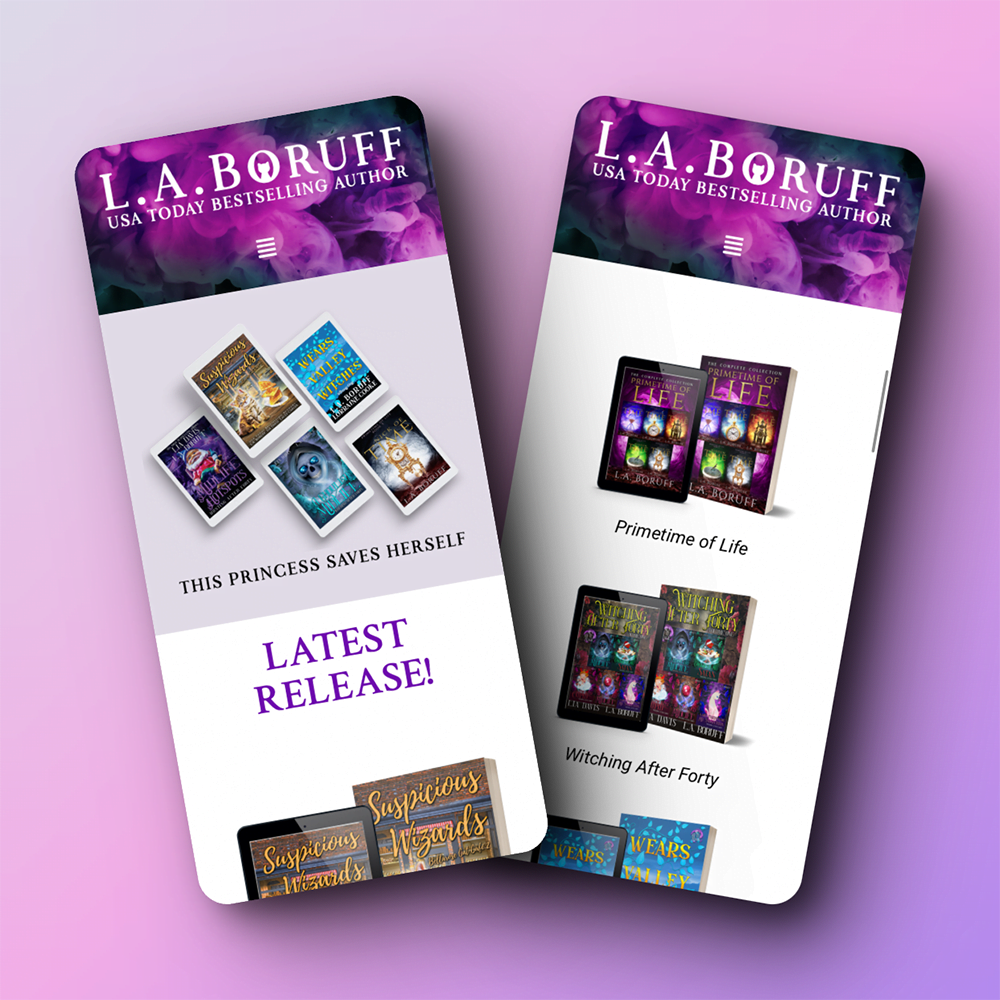 author mobile website - LA Boruff